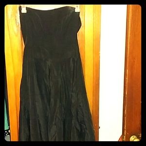 Nicole Miller black strapless cocktail dress